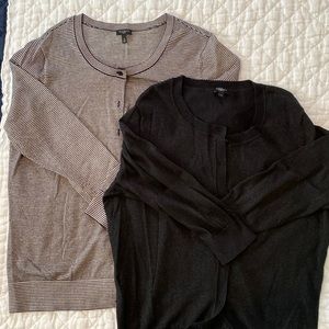 S/2 Talbots button front sweaters with lurex thread!